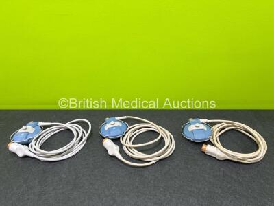 3 x Philips TOCO Transducers (1 x Damage to Cable Casing - See Photos)