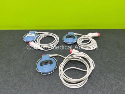 3 x Philips US Transducers (2 x Damage to Cable Casing, 1 x Damage to Casing - See Photos)