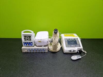 Mixed Lot Including 1 x B&D Nippy Clearway Cough Assist (Powers Up) 1 x Topcon Benchtop Microscope, 1 x Comfort Cuff eQuality Model 506DN Monitor, 1 x ADInstruments PowerLab and 1 x Respironics Innospire Deluxe