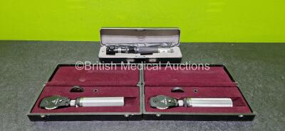 Job Lot Including 1 x Keeler Retinoscope in Case and 2 x Heine Microflex W2 Ophthalmoscopes in Case