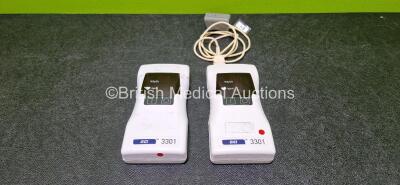 2 x BCI 3301 Pulse Oximeters with 1 x Fingertip Sensor *SN BB10040732 / BB10040733*