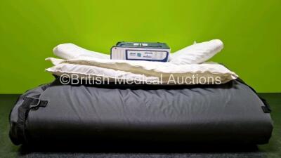 Job Lot Including 1 x DeVilbiss Sidhil Hybrid Power Mattress Pump (Damaged/Missing Power Connector - See Photos) with 1 x Inflatable Mattress *Cage*