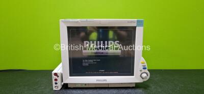 Philips IntelliVue MP70 Anesthesia Touch Screen Patient Monitor (Powers Up and Damaged Case - See Photo) Including 1 x Philips M3001A Opt A01C06 Module Including ECG, SpO2, NBP, Press and Temp Options *SN DE84380394 / DE717Q4658*