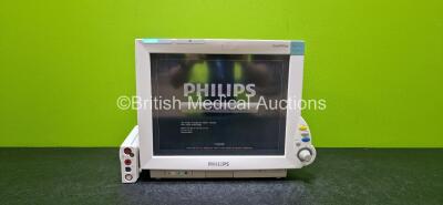 Philips IntelliVue MP70 Anesthesia Touch Screen Patient Monitor (Powers Up) Including 1 x Philips M3001A Opt A01C06 Module Including ECG, SpO2, NBP, Press and Temp Options *SN DE84380399 / DE717Q4660*