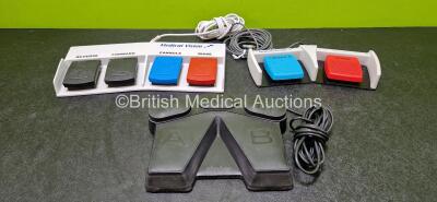 Job Lot Including 1 x Stryker Instruments TPS Footswitch Ref 5100-8, 1 x Medical Vision .steute MKF 4 1S-MED GP 44 Ref 0170102 Footswitch and 1 x Medical Vision P/N 0170101 Footswitch *SN 0522802723 / 00938 / NA*