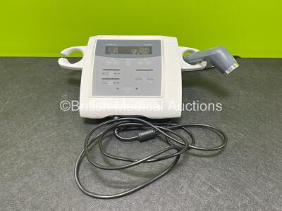 Metron Accusonic+ Model AP170 Therapy Unit with Physiomed 1.1/3.3 MHz Model 901150 Handpiece (Powers Up) *SN 04200697130*