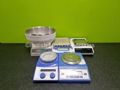 Job Lot Including 1 x Asynt ADS-HP-NT Magnetic Stirrer, 1 x Mettler PE 360 Balance Scales, 1 x Oxford XX22-0012, 1 x Denver SI-4001 Balance Scales and 1 x Buchi B-481 Water Bath