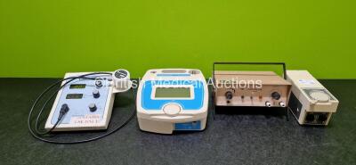 Job Lot Including 1 x Shrewsbury Ultrasound 2 (Powers Up, Missing Case - See Photos) with 1 x Probe *Untested* and 1 x Power Supply, 1 x EMS Primo Therasonic 3603 Ultrasound Therapy, 1 x EMS Ultrasound Dual Frequency Model 72 For USe with Medi-Link Syste