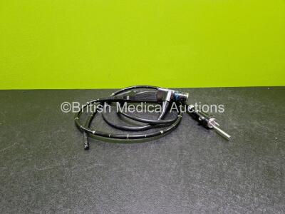 Olympus TJF-10 Duodenoscope - Engineer's Report : Optical System - 6 Broken Fibres, Angulation - No Fault Found, Insertion Tube - No Fault Found , Light Transmission - No Fault Found, Channels - No Fault Found, Leak Check - No Fault Found (gh)