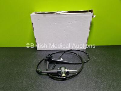 Olympus PCF-240S Video Sigmoidoscope in Case - Engineer's Report : Optical System - No Fault Found, Angulation - No Fault Found, Insertion Tube - Stick Paper Requires Removing , Light Transmission - No Fault Found, Channels - No Fault Found, Leak Check - 