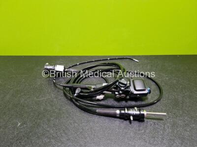 Olympus MH-908 Ultrasound Endoscope In Case - Engineer's Report : Optical System - Unable to Check, Angulation - No Fault Found, Insertion Tube - No Fault Found , Light Transmission - No Fault Found, Channels - No Fault Found, Leak Check - No Fault Found 