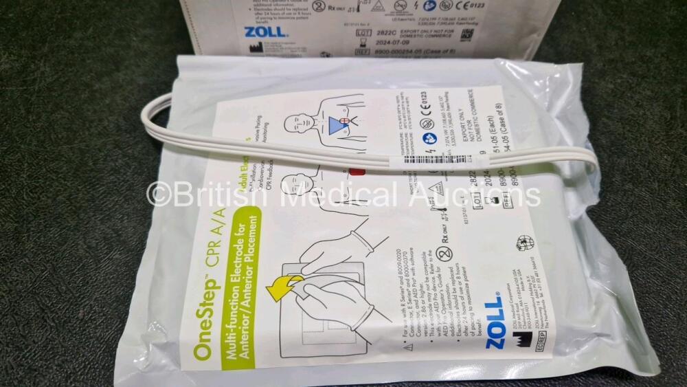8 x Zoll One Step CPR A/A Multi Function Electrode Packs *Exp 07