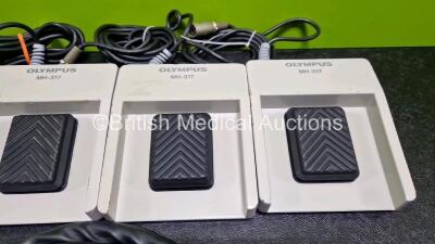 Job Lot Including 4 x Olympus MH-317 Footswitches and 1 Olympus ECS-260 Endoscopic Connector Cable - 3