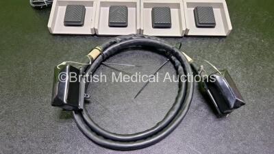 Job Lot Including 4 x Olympus MH-317 Footswitches and 1 Olympus ECS-260 Endoscopic Connector Cable - 4