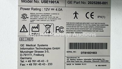 GE Patient Monitoring System Including GE Solar 8000i Unit, GE CDA19T Monitor and GE TRAM-RAC-4A Unit (Powers Up) - 5