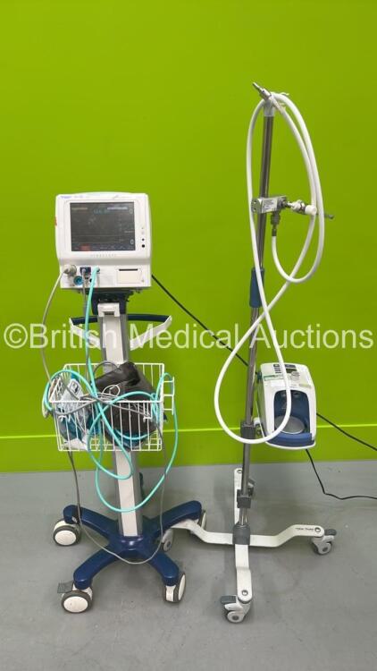 1 x Fukuda Denshi DS-7100 Patient Monitor on Stand and 1 x Fisher&Paykel Airvo 2 Humidifier (Both Power Up) *160817033417 / 50002540*