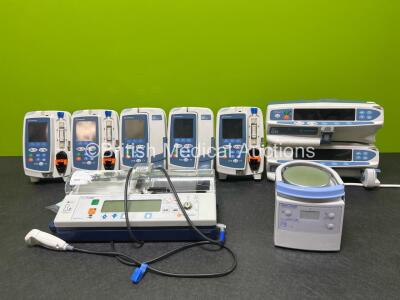 Mixed Lot Including 5 x CareFusion Alaris Infusion Pumps (All with Damage to Casings - See Photos) 2 x CareFusion Alaris Guardrails Plus Syringe Pumps (1 x Damaged Casing - See Photos) 1 x CareFusion IVAC PCAM Syringe Pump and 1 x Fisher & Paykel MR850AEK