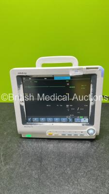 Mindray BeneView T5 Patient Monitor Including Mindray MPM Module Including ECG, SpO2, NIBP, IBP1, T1, T2, and IBP2 Options - Some Casing Damage - See Photo (Powers Up) *CM-03111343*