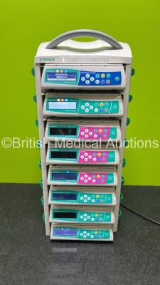 Job Lot Including 8 x B.Braun Infusomat Space Infusion Pumps (All Power Up) and 2 x B.Braun Space Stations (Both Power Up) *658249 / 644168 / 668929 / 379332 / 379470 / 655308 / 685227 / 673140*