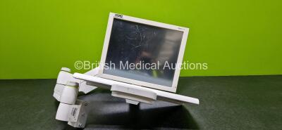 Karl-Storz - Endoskope Touchscreen Monitor Model 20090437 (Untested Due to No Power Supply and Scratched Screen - See Photos) with Swing Arm Attached *SN LA2126*