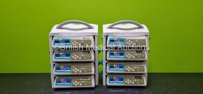 Job Lot Including 8 x B.Braun Infusomat Space Infusion Pumps and 2 x B.Braun Space Stations (All Power Up with Stock Power Supply - Stock Power Supply Not Included) *SN 457158 / 457210 / 457972 / 457178 / 457883 / 457229 / 457157 / 457198*