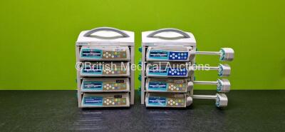 Job Lot Including 4 x B.Braun Perfusor Space Syringe Pumps, 4 x B.Braun Infusomat Space Infusion Pumps and 2 x B.Braun Space Stations (All Power Up with Stock Power Supply - Stock Power Supply Not Included) *SN 457325 / 457443 / 457309 / 449553 / 387098 /