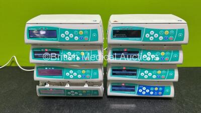 8 x B.Braun Infusomat Space Infusion Pumps (All Power Up - 1 x Display Fault) *644150 / 839316 / 769108 / 668932 / 673085 / 673071 / 655244 / 658203*