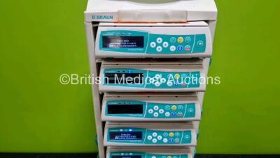 Job Lot Including 8 Bay B.Braun Space Station (Powers Up) with 5 x B.Braun Infusomat Space Infusion Pumps (4 x Power Up) - 3