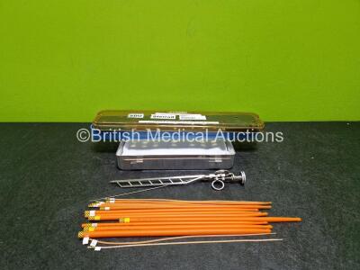 Otis Urethrotome and Knife Ref Tekno TK80424-10 / Tekno 30424-00 and Set of 15 x Neoplex Urethral Bougies *Set Complete* in Sterilisation Case