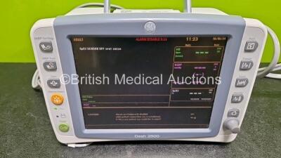 GE Dash 2500 Patient Monitor Including ECG, SpO2 and NIBP Options (Powers Up) *SN SCG08135015WA* - 2