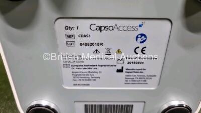 Capso Access Ref CDAS3 360 Degree View Capsule Endoscope (Powers Up, Hinge Broken on Lid - See Photo) with Docking Station and Power Adaptor - 8