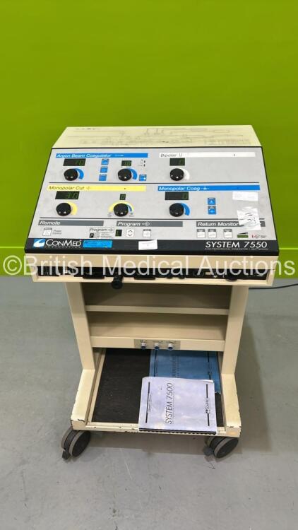 ConMed System 7550 Electrosurgical Generator +ABC Modes (Powers Up)