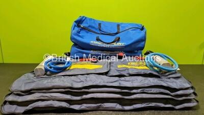 6 x Hartwell Medical Evac-U-Splints (4 x L, 2 x S and 2 x Pumps) in Bags