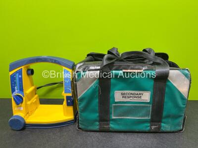 Job Lot Including 1 x Laerdal LSU Suction Unit (Powers Up with Damage to Casing - See Photos) and 1 x Secondary Response Ambulance Bag *SN