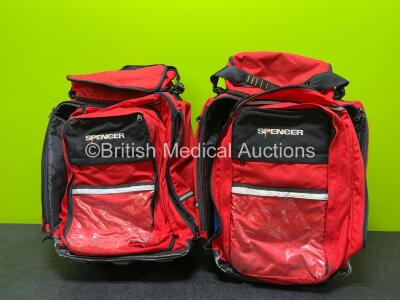 2 x Spencer Ambulance Rucksack Bags