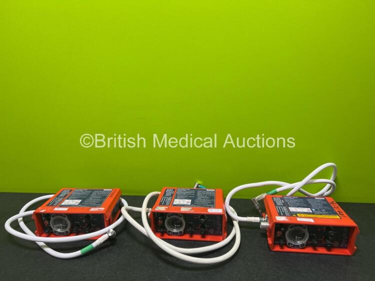 3 x Smiths Pneupac paraPAC 200D Ventilators with Hoses *MR Compatible*