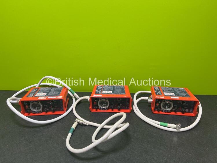 3 x Smiths Pneupac paraPAC 200D Ventilators with Hoses *MR Compatible*