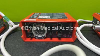 3 x Smiths Pneupac paraPAC 200D Ventilators with Hoses *MR Compatible* - 3