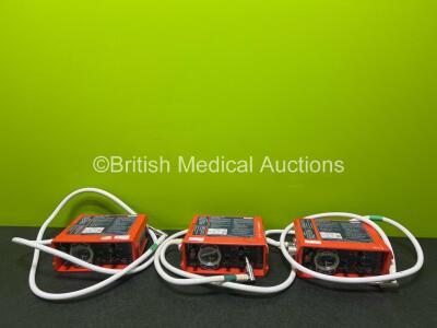 3 x Smiths Pneupac paraPAC 200D Ventilators with Hoses *MR Compatible* (1 x Damage to Casing - See Photos)