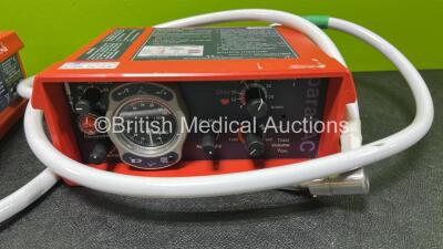 3 x Smiths Pneupac paraPAC 200D Ventilators with Hoses *MR Compatible* (1 x Damage to Casing - See Photos) - 4