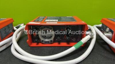 3 x Smiths Pneupac paraPAC 200D Ventilators with Hoses *MR Compatible* - 3