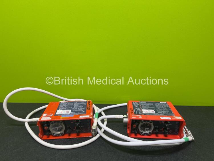 2 x Smiths Pneupac paraPAC 200D Ventilators with Hoses *MR Compatible*