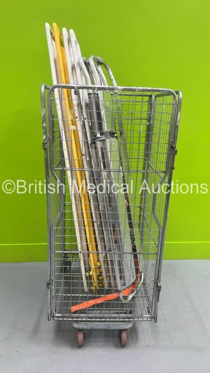 Cage Including 4 x Aluminium Scoop Stretchers and 4 x Spinal Boards (Cage Not Included)