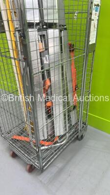 Cage Including 4 x Aluminium Scoop Stretchers and 4 x Spinal Boards (Cage Not Included) - 4