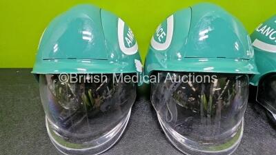 4 x Ambulance Safety Helmets - 3