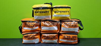 Job Lot Including 6 x SP Services Infection Control Bags and 2 x SP Services Maternity Bags