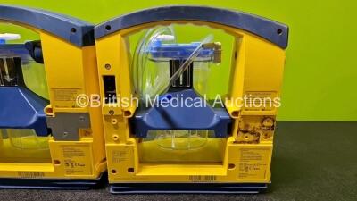 3 x Laerdal LSU Suction Units Including 3 x NiMH Batteries and 3 x Suction Cups and Lids (All Power Up and All Damaged Cases - See Photos) - 13