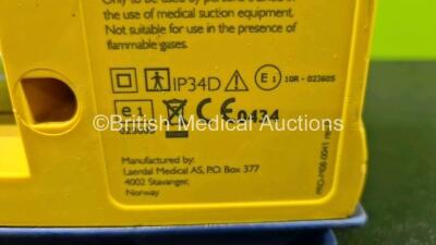 3 x Laerdal LSU Suction Units Including 3 x NiMH Batteries and 3 x Suction Cups and Lids (All Power Up and All Damaged Cases - See Photos) - 14