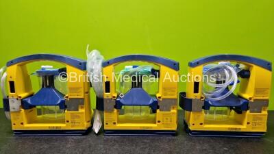 3 x Laerdal LSU Suction Units Including 3 x NiMH Batteries and 3 x Suction Cups and Lids (All Power Up) - 7