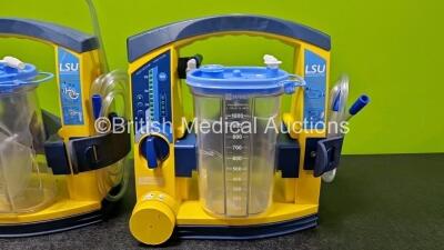 3 x Laerdal LSU Suction Units Including 3 x NiMH Batteries and 3 x Suction Cups and Lids (All Power Up) - 5